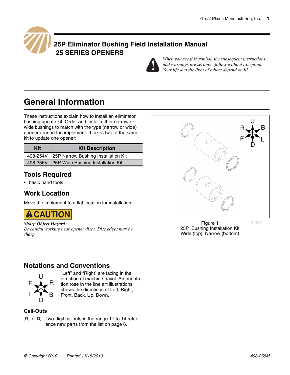 Great Plains 25P Eliminator Bushing Field User Manual | 6 pages