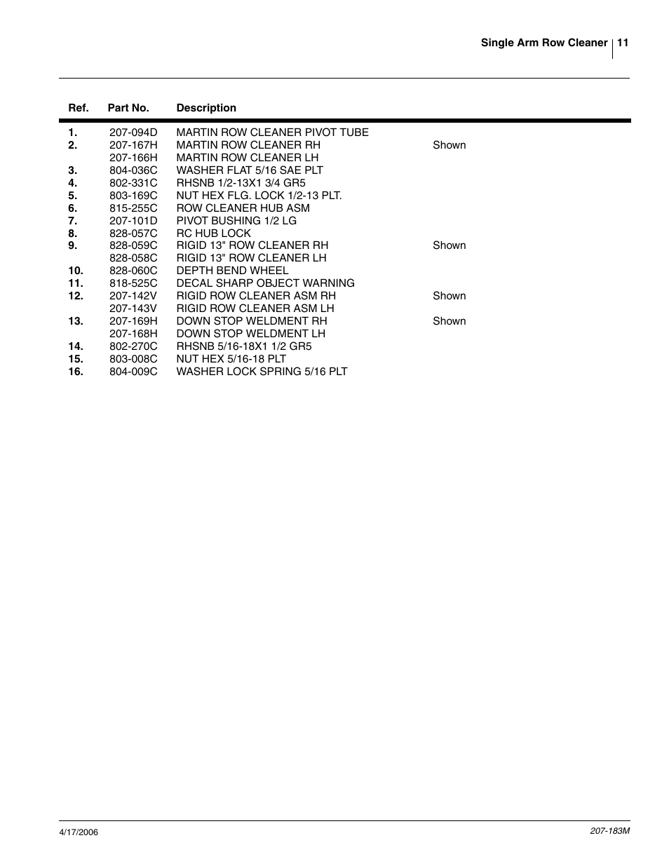 Great Plains YP Martin Row Cleaner User Manual | Page 13 / 18