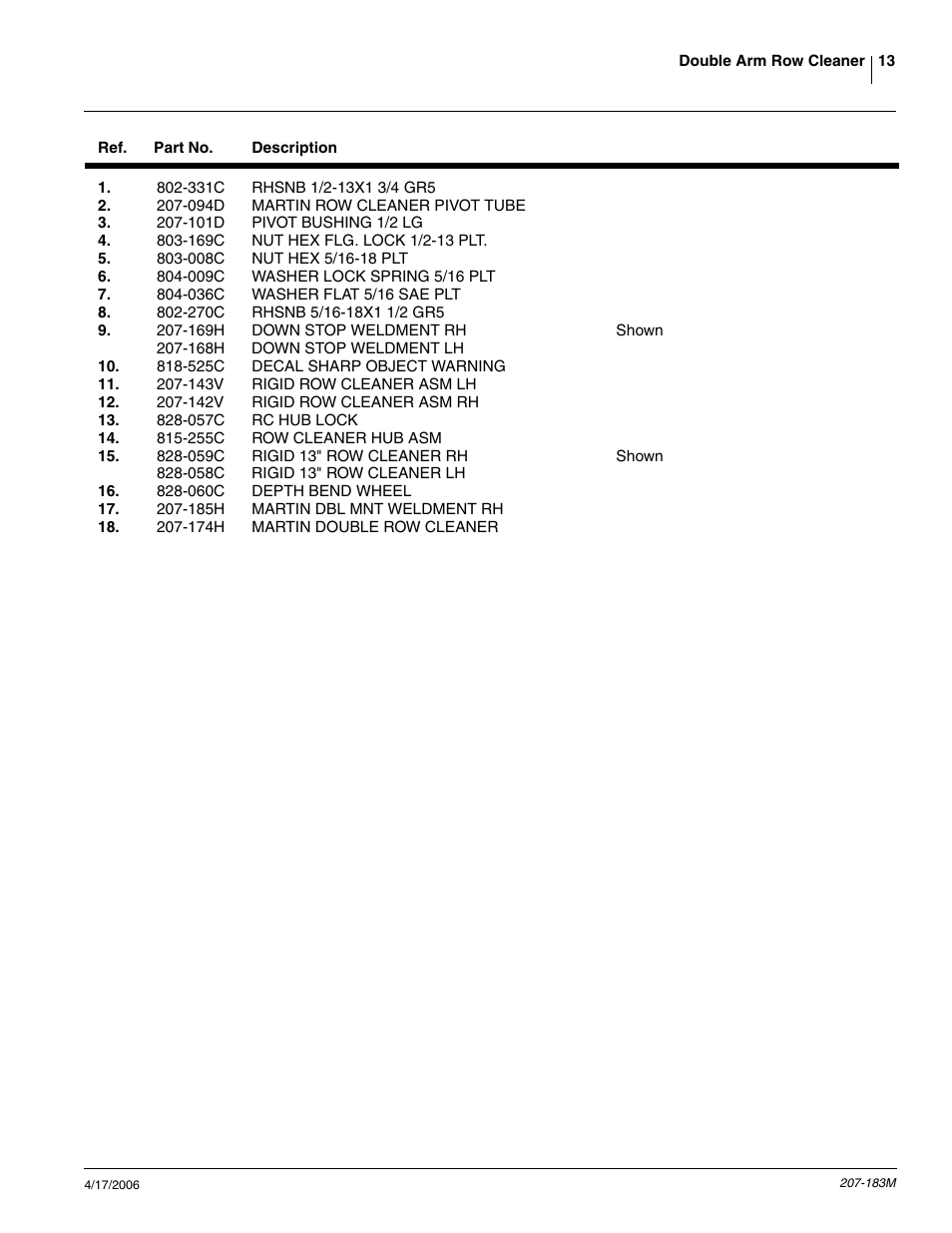 Great Plains YP Martin Row Cleaner User Manual | Page 15 / 18