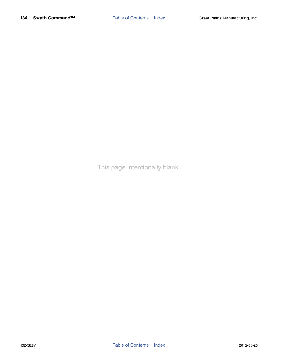This page intentionally blank | Great Plains Swath Command Section Control User Manual | Page 138 / 142