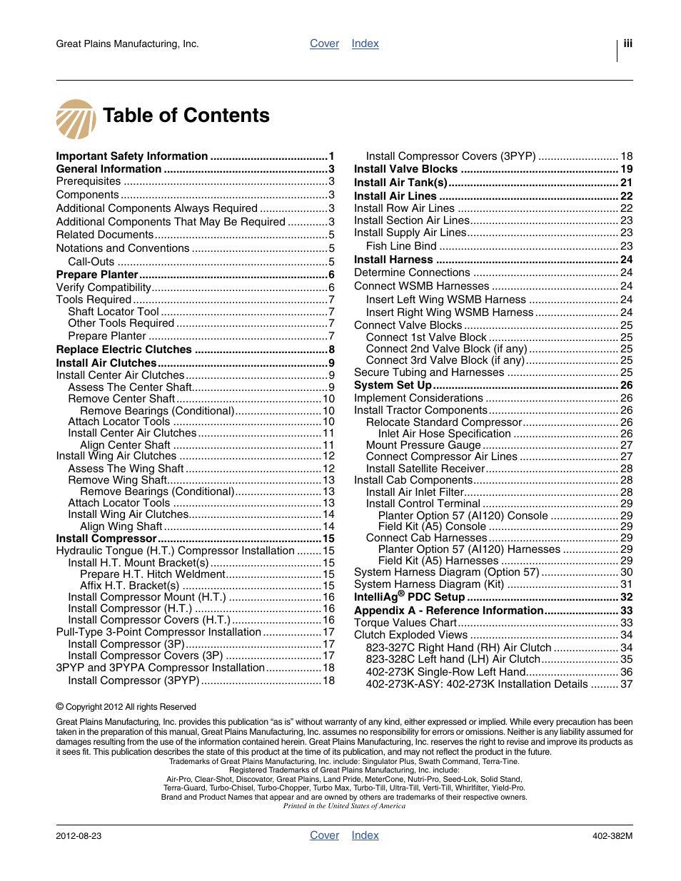 Great Plains Swath Command Section Control User Manual | Page 3 / 142