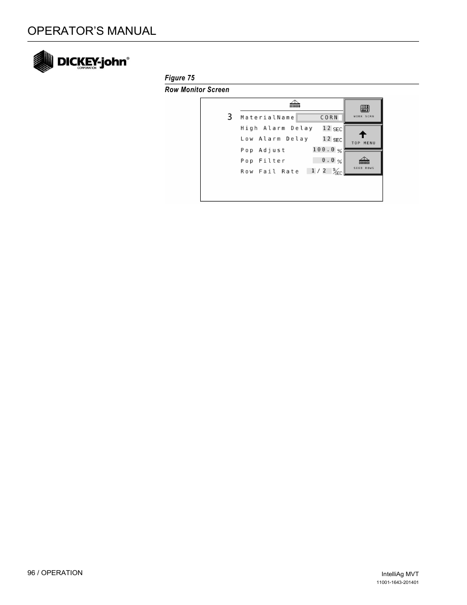 Operator’s manual | Great Plains DICKEY-john MVT Monitor Operator User Manual | Page 105 / 122