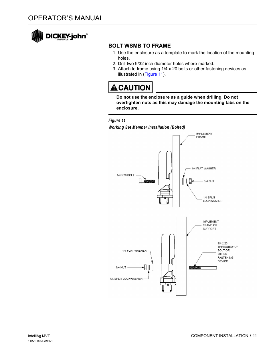 Operator’s manual | Great Plains DICKEY-john MVT Monitor Operator User Manual | Page 20 / 122