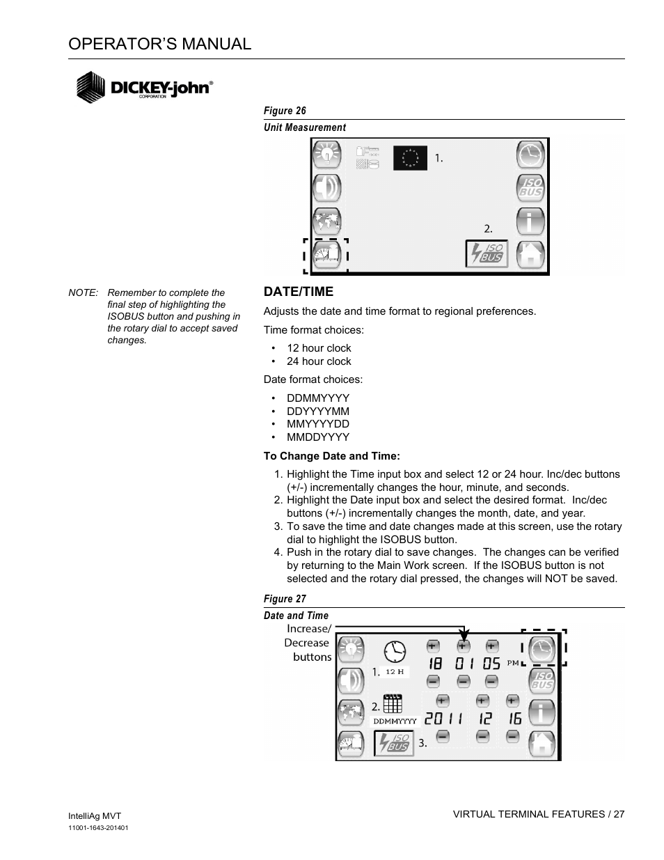 Operator’s manual | Great Plains DICKEY-john MVT Monitor Operator User Manual | Page 36 / 122