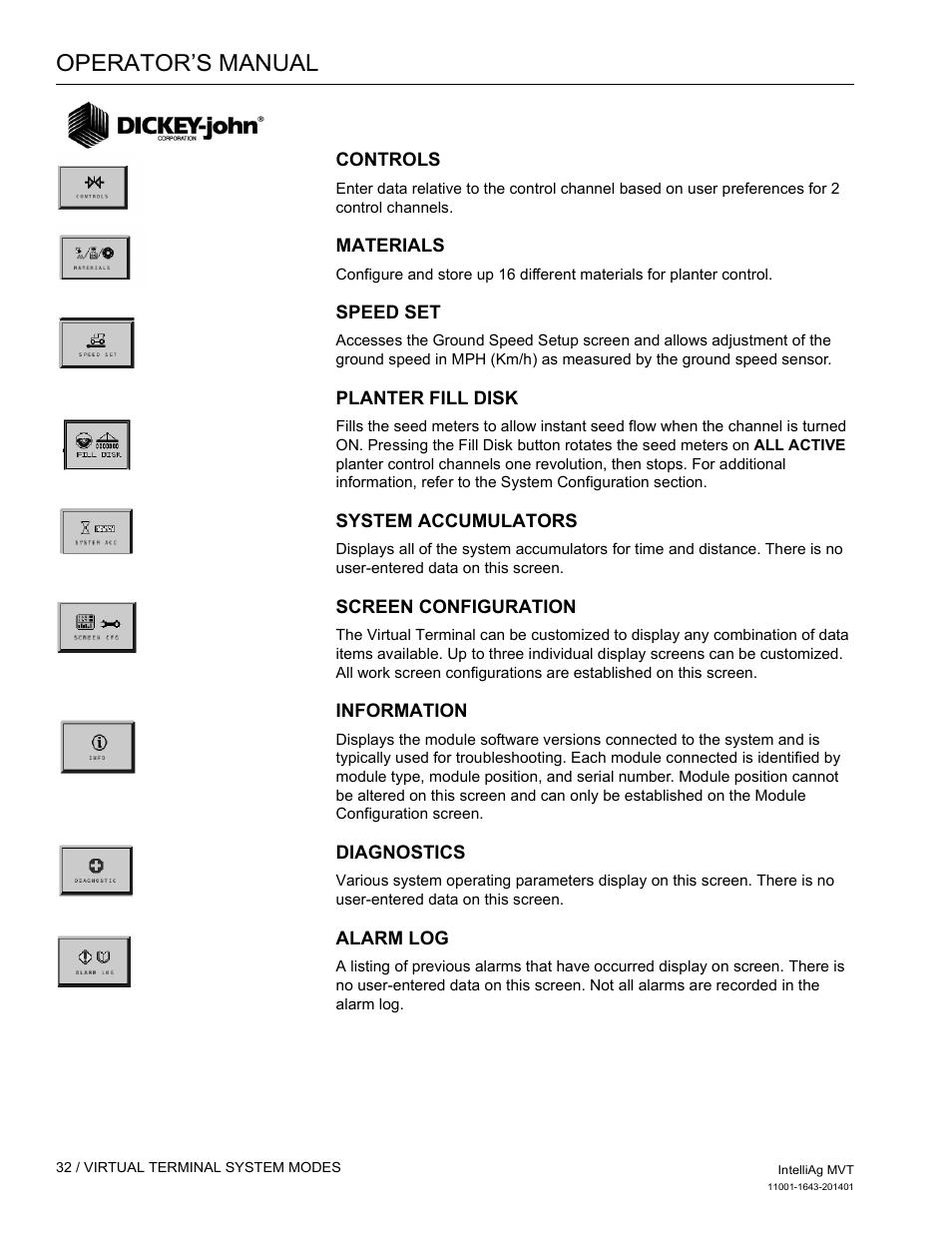 Operator’s manual | Great Plains DICKEY-john MVT Monitor Operator User Manual | Page 41 / 122