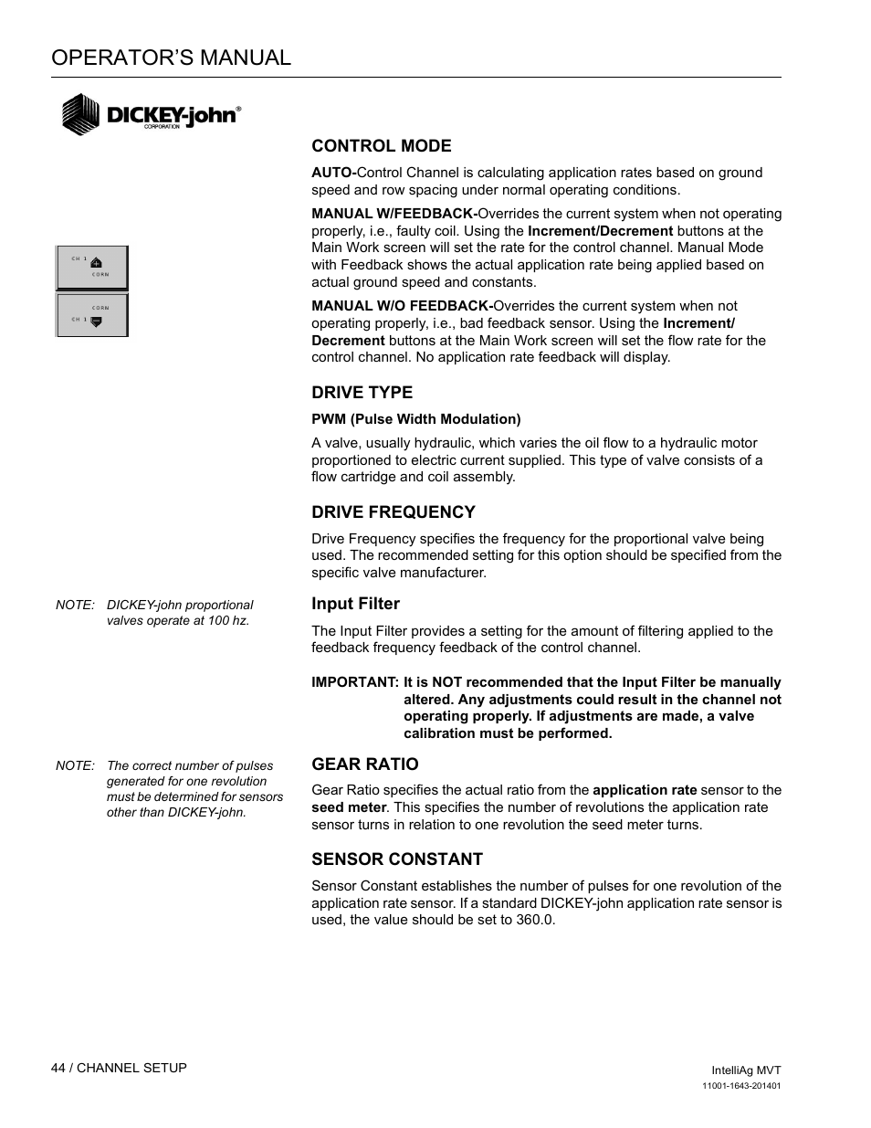 Operator’s manual | Great Plains DICKEY-john MVT Monitor Operator User Manual | Page 53 / 122