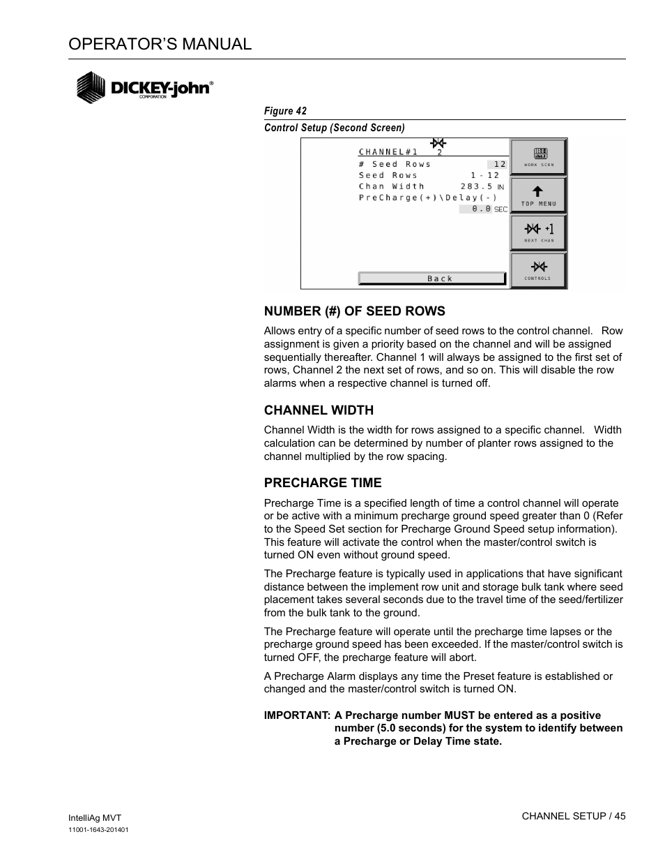 Operator’s manual | Great Plains DICKEY-john MVT Monitor Operator User Manual | Page 54 / 122