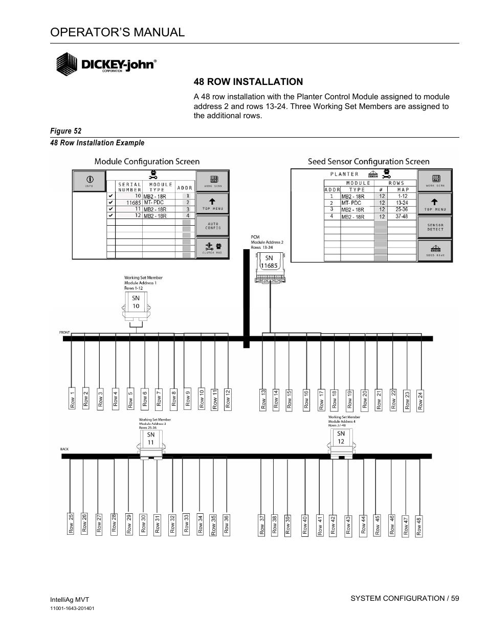 Operator’s manual | Great Plains DICKEY-john MVT Monitor Operator User Manual | Page 68 / 122