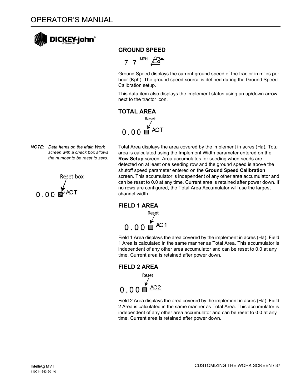 Operator’s manual | Great Plains DICKEY-john MVT Monitor Operator User Manual | Page 96 / 122