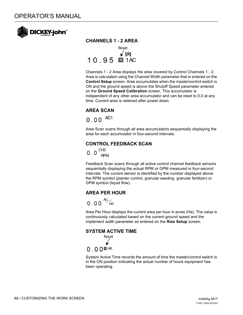 Operator’s manual | Great Plains DICKEY-john MVT Monitor Operator User Manual | Page 97 / 122