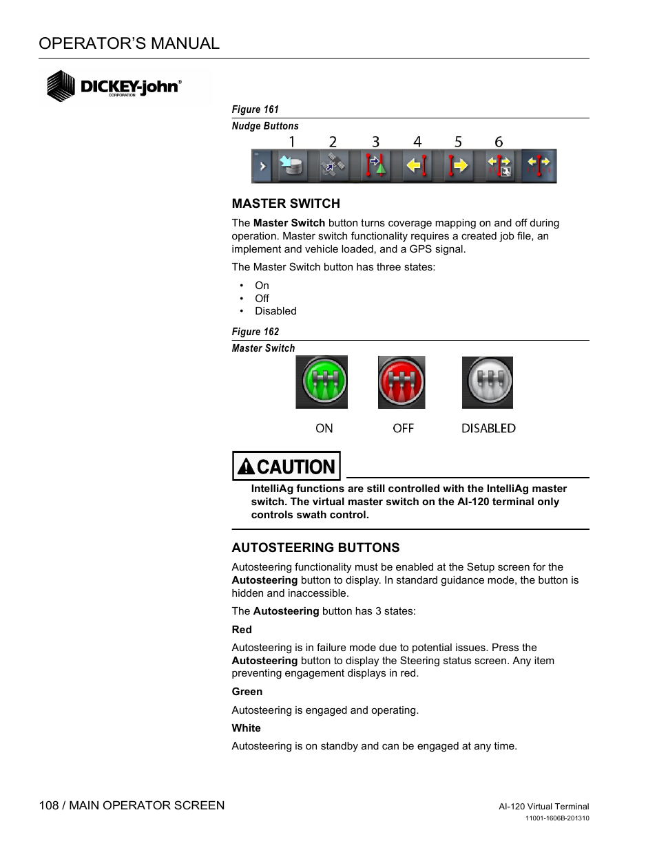 Operator’s manual | Great Plains DICKEY-john AI-120 12-inch Virtual Terminal User Manual | Page 116 / 193
