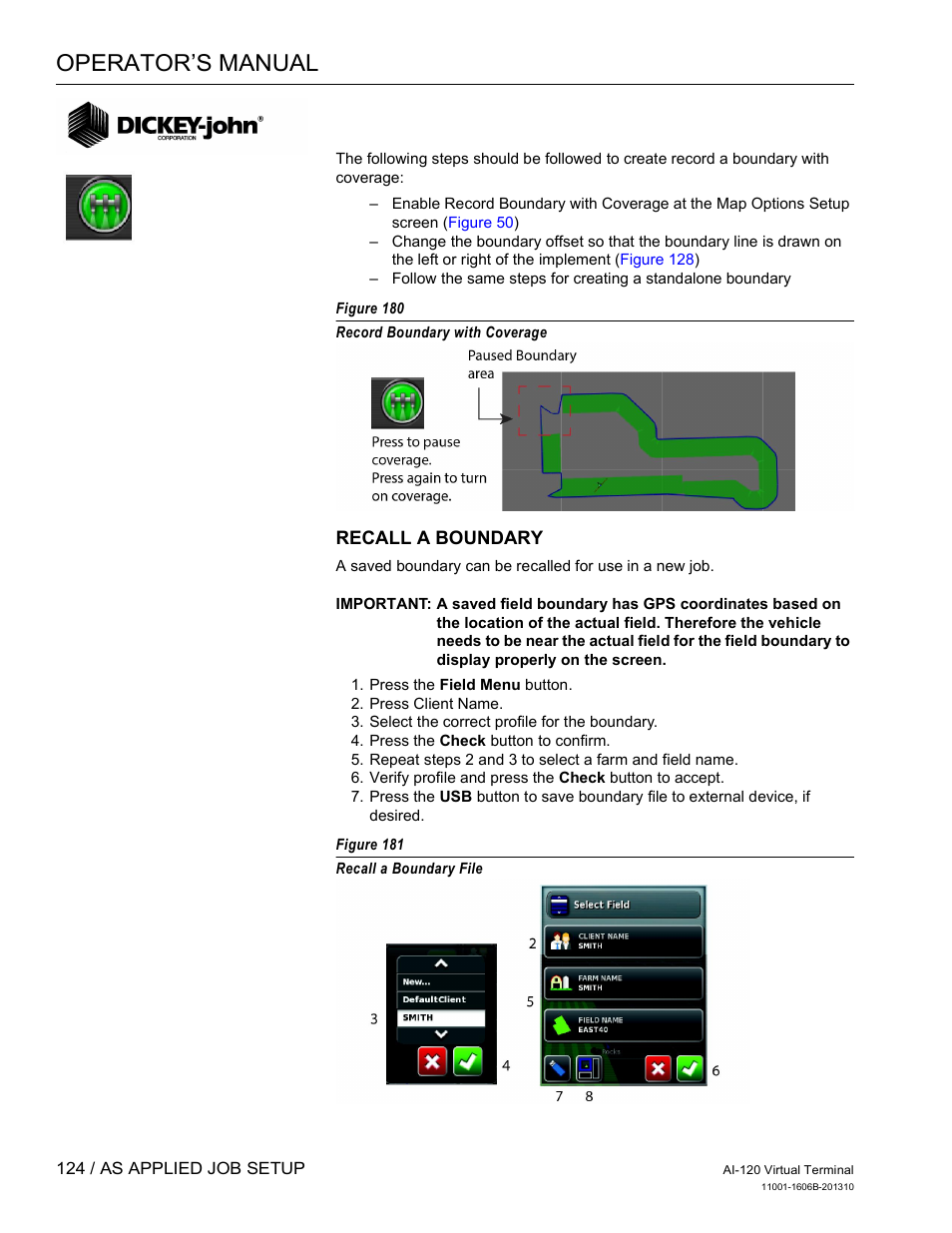 Operator’s manual | Great Plains DICKEY-john AI-120 12-inch Virtual Terminal User Manual | Page 132 / 193