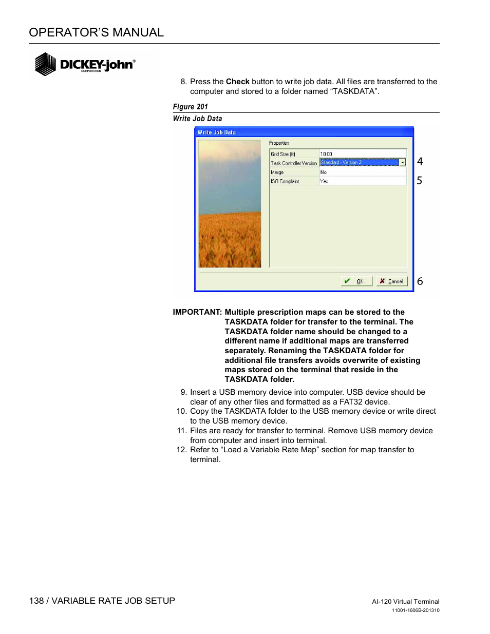 Operator’s manual | Great Plains DICKEY-john AI-120 12-inch Virtual Terminal User Manual | Page 146 / 193