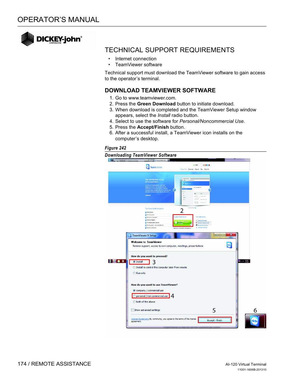 Operator’s manual, Technical support requirements | Great Plains DICKEY-john AI-120 12-inch Virtual Terminal User Manual | Page 182 / 193