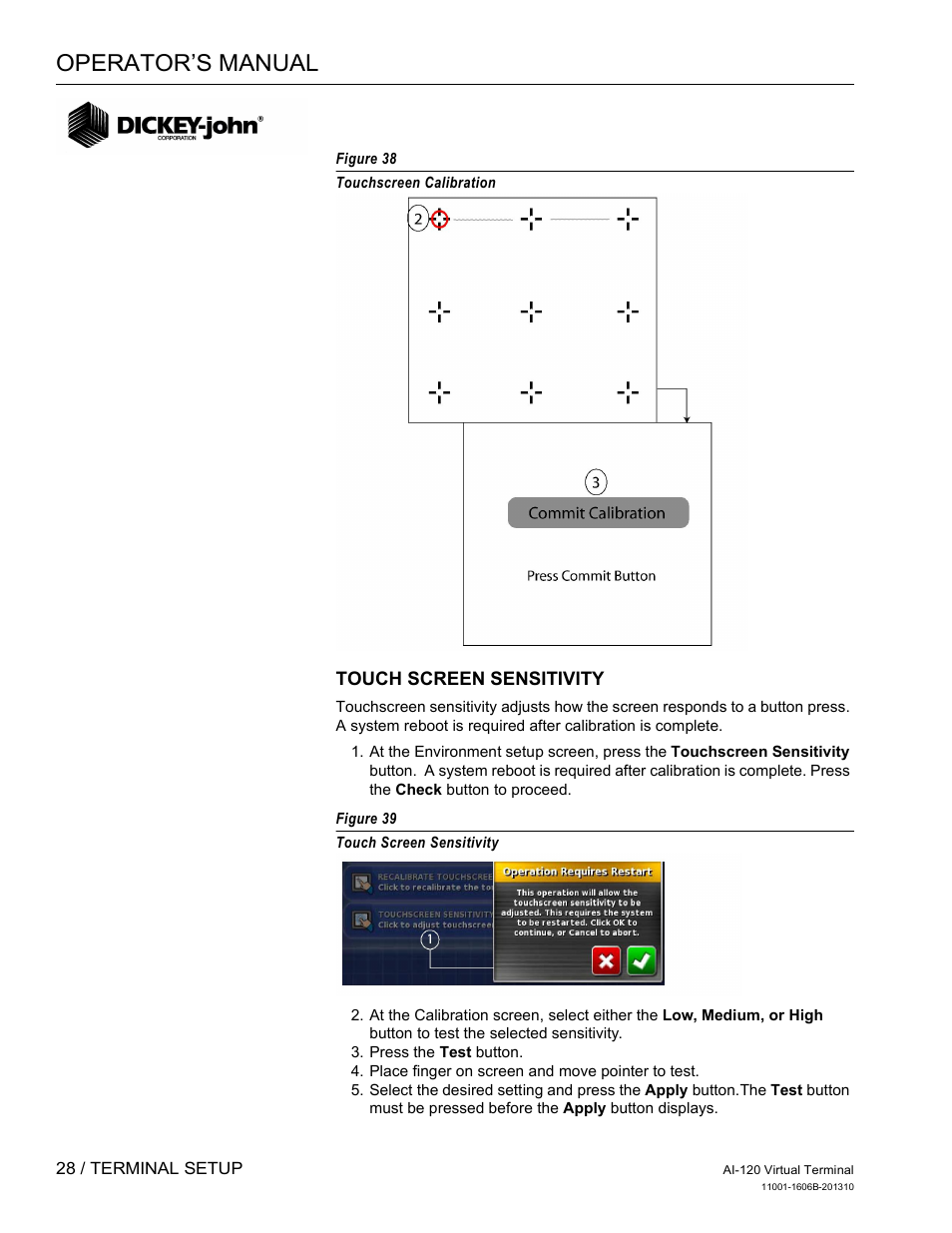 Operator’s manual | Great Plains DICKEY-john AI-120 12-inch Virtual Terminal User Manual | Page 36 / 193