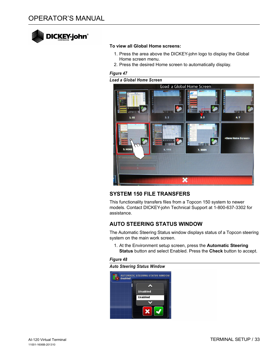 Operator’s manual | Great Plains DICKEY-john AI-120 12-inch Virtual Terminal User Manual | Page 41 / 193