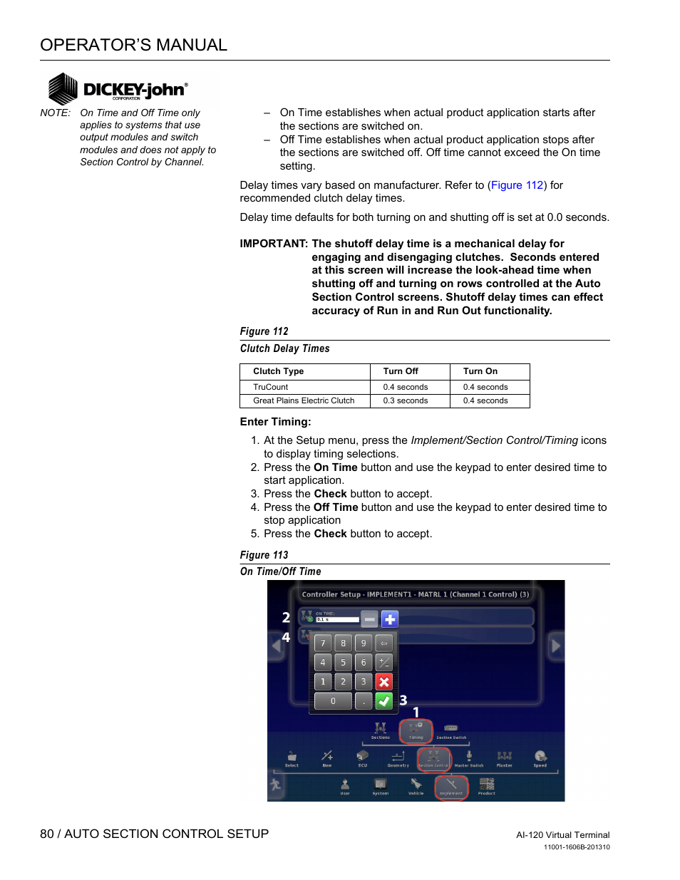 Operator’s manual | Great Plains DICKEY-john AI-120 12-inch Virtual Terminal User Manual | Page 88 / 193