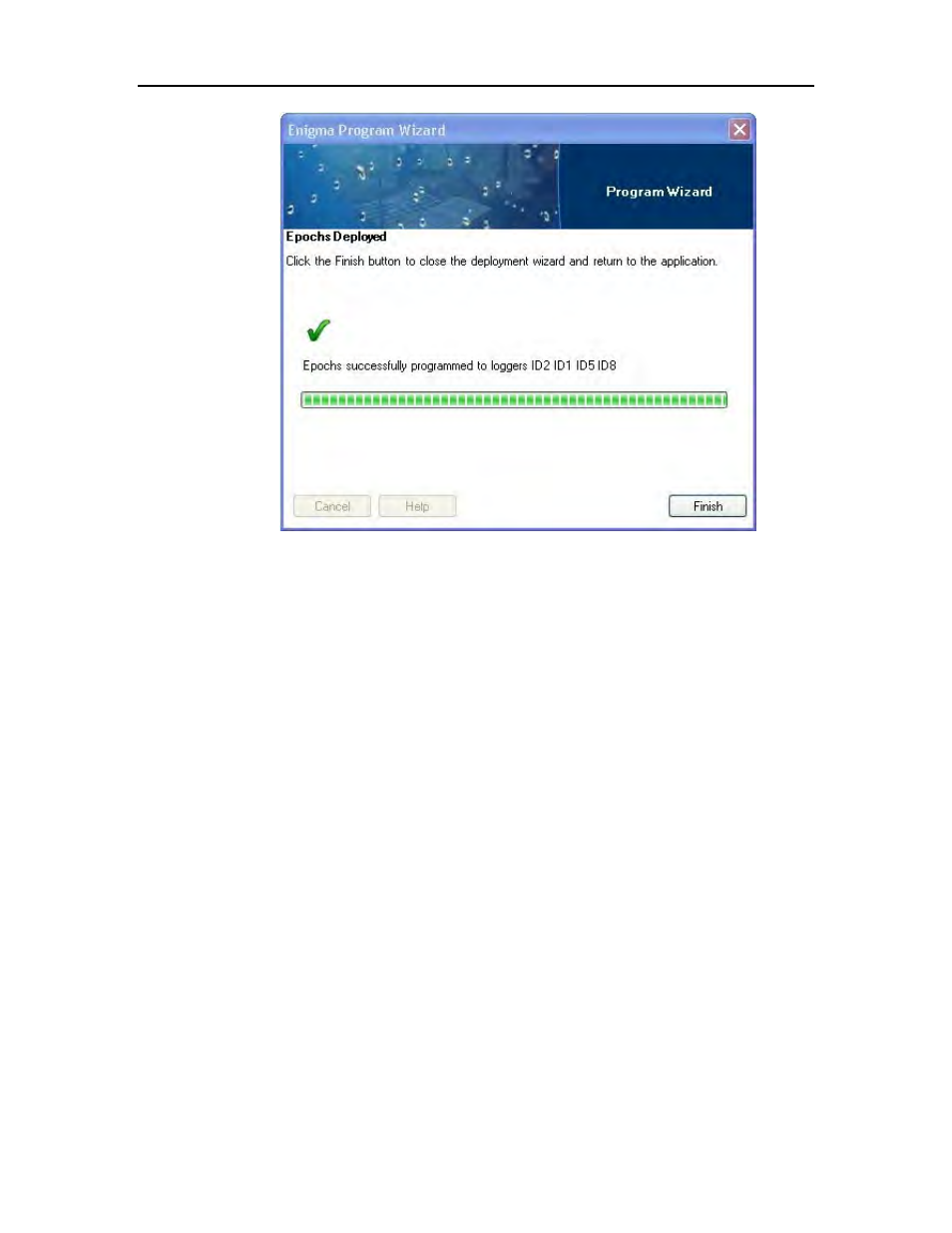 The programming results display on the main screen | ADS Environmental Services Enigma-hyQ QR 775017 A2 User Manual | Page 39 / 96