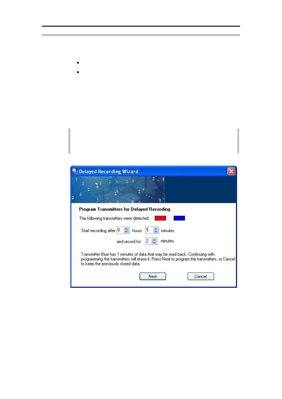 Delayed recording menu | ADS Environmental Services Eureka Digital QR 775020 A0 User Manual | Page 34 / 65