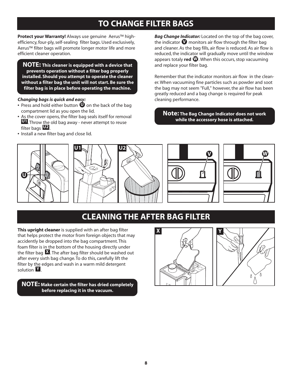 Aerus Lux Legacy Upright User Manual | Page 8 / 12