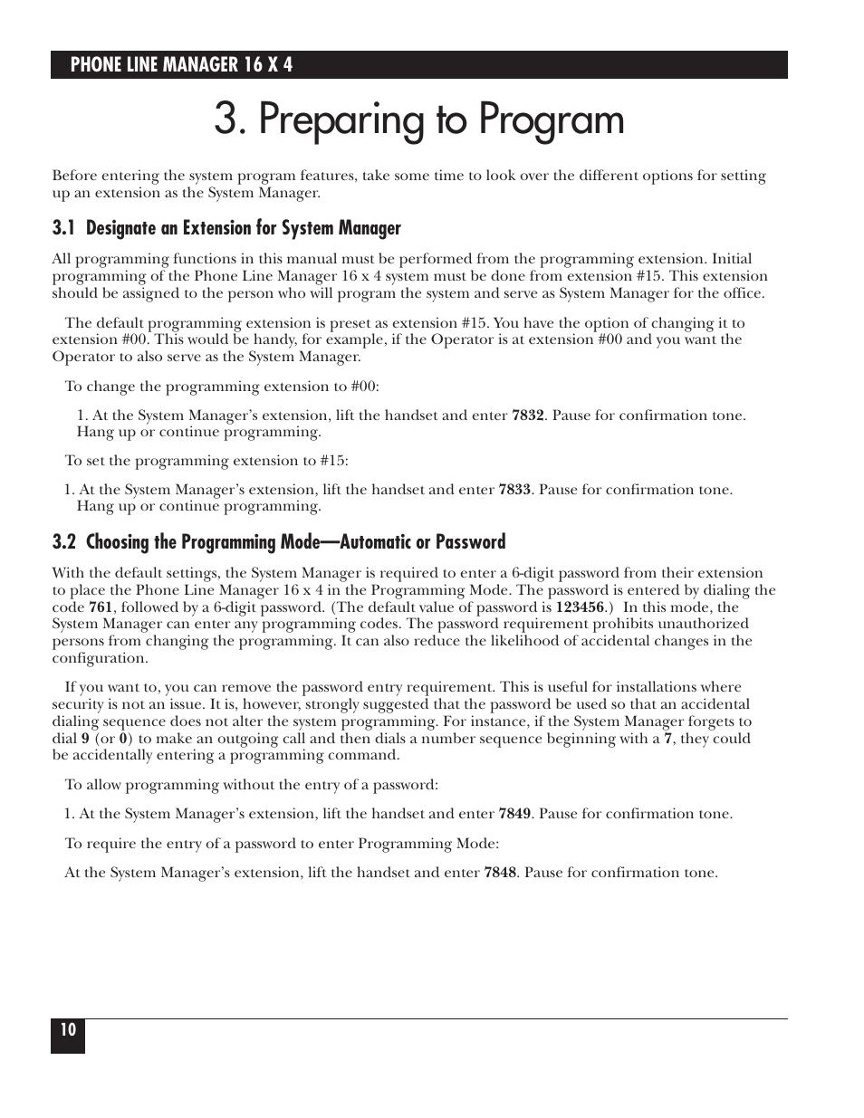 Preparing to program | Black Box FX160A User Manual | Page 9 / 65