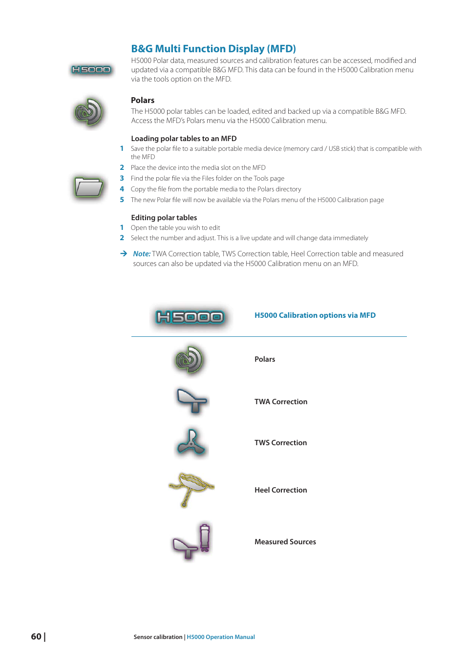 B&g multi function display (mfd) | B&G H5000 Analogue Expansion User Manual | Page 60 / 117