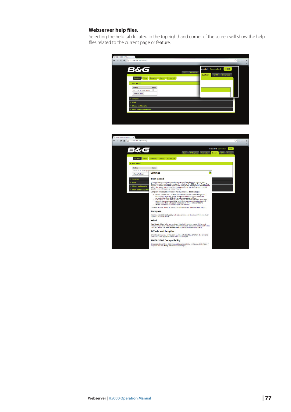 B&G H5000 Pilot Computer User Manual | Page 77 / 109