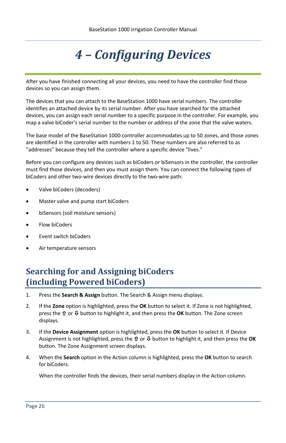 4 – configuring devices | Baseline Systems BaseStation 1000 User Manual | Page 32 / 122