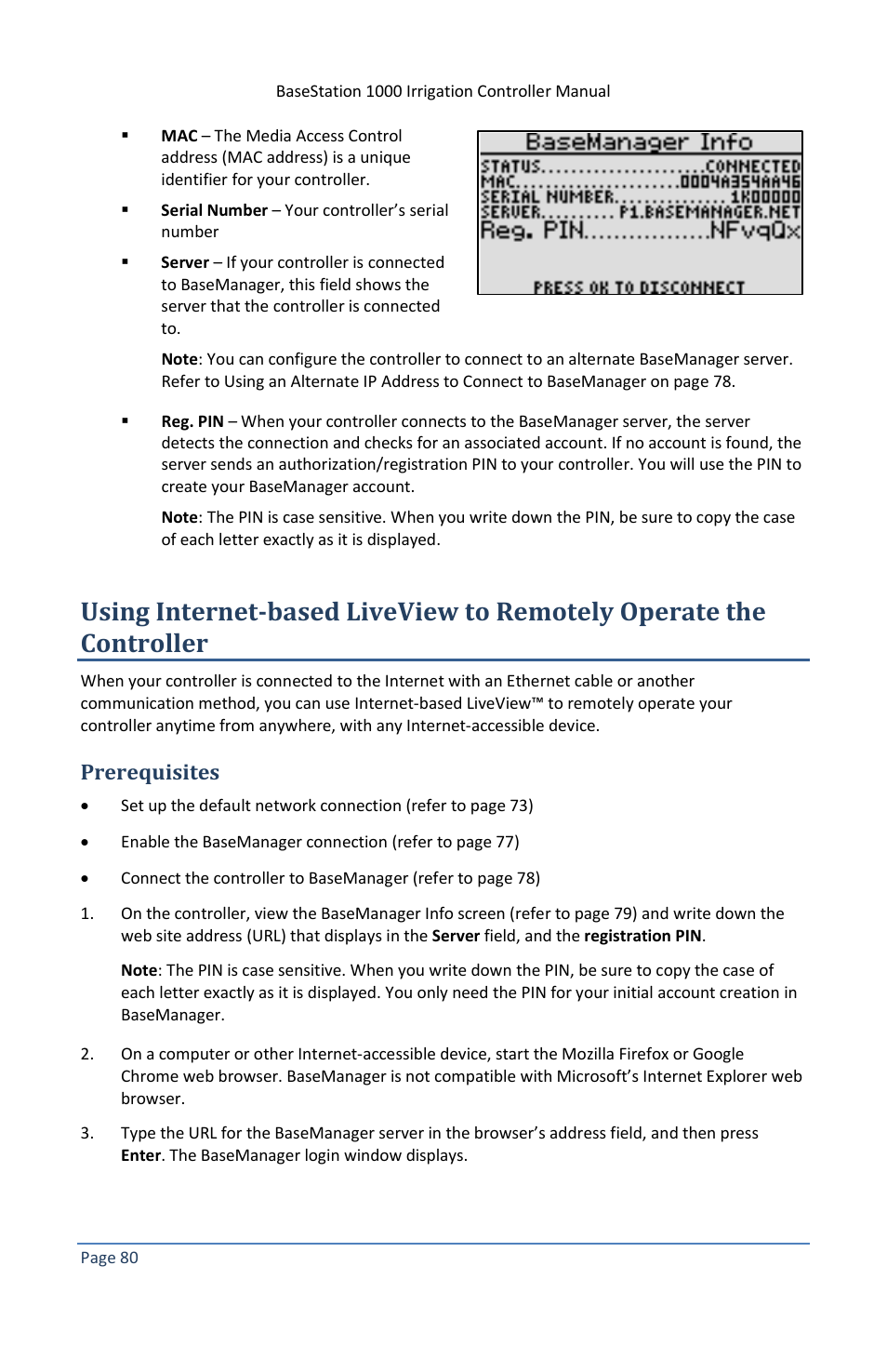 Prerequisites | Baseline Systems BaseStation 1000 User Manual | Page 86 / 122