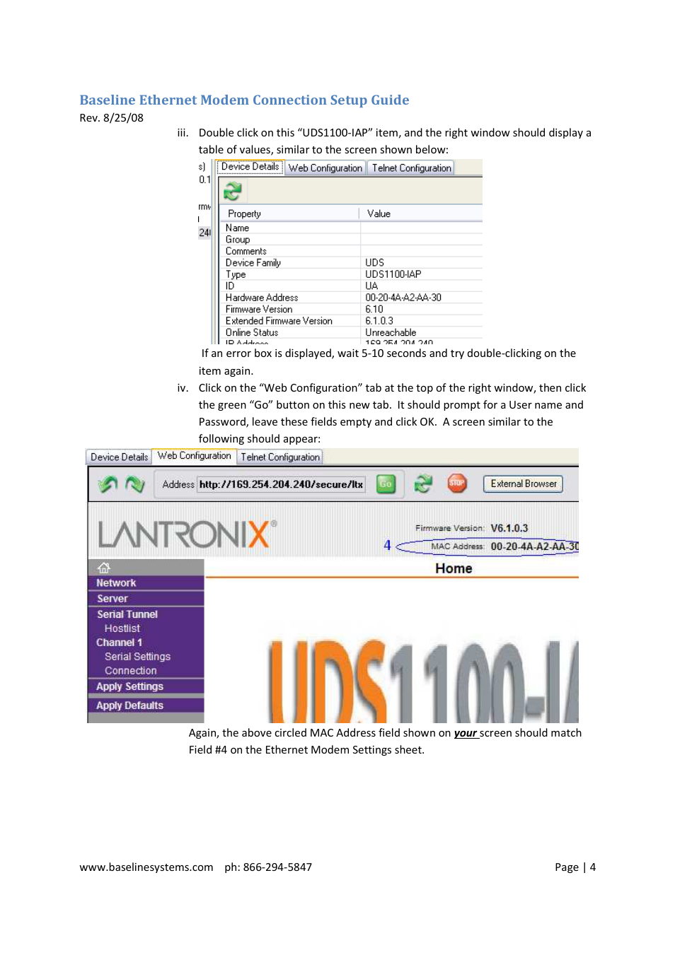 Baseline Systems BaseStation 3200 User Manual | Page 4 / 9