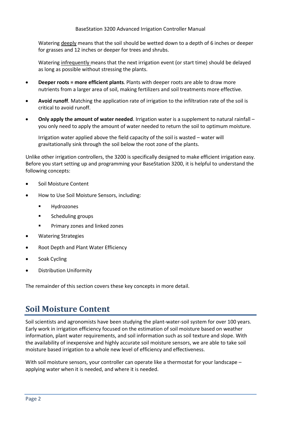 Soil moisture content | Baseline Systems BaseStation 3200 V12 User Manual | Page 8 / 122