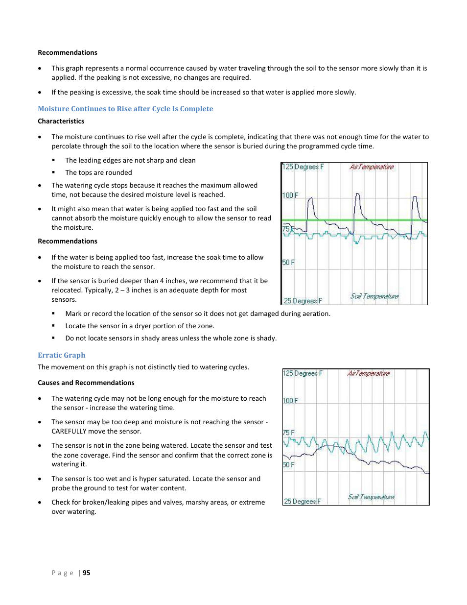 Moisture continues to rise after cycle is complete, Erratic graph | Baseline Systems BaseStation 6000 User Manual | Page 103 / 131