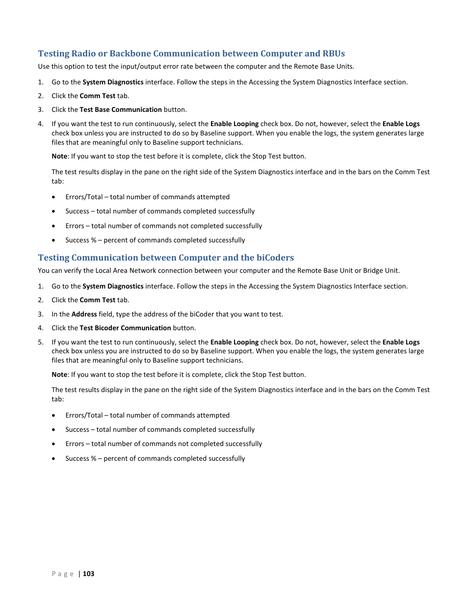 Baseline Systems BaseStation 6000 User Manual | Page 111 / 131