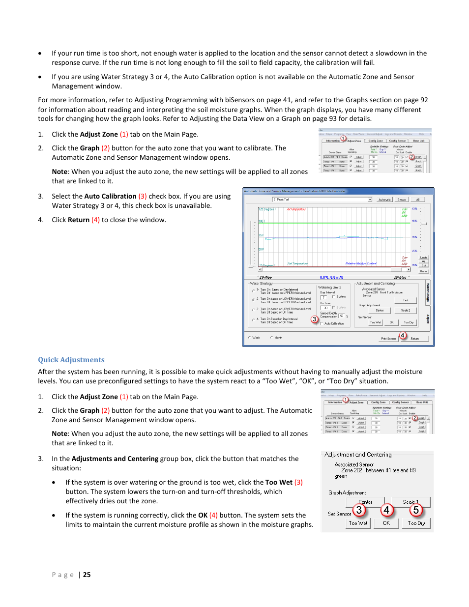 Quick adjustments | Baseline Systems BaseStation 6000 User Manual | Page 33 / 131