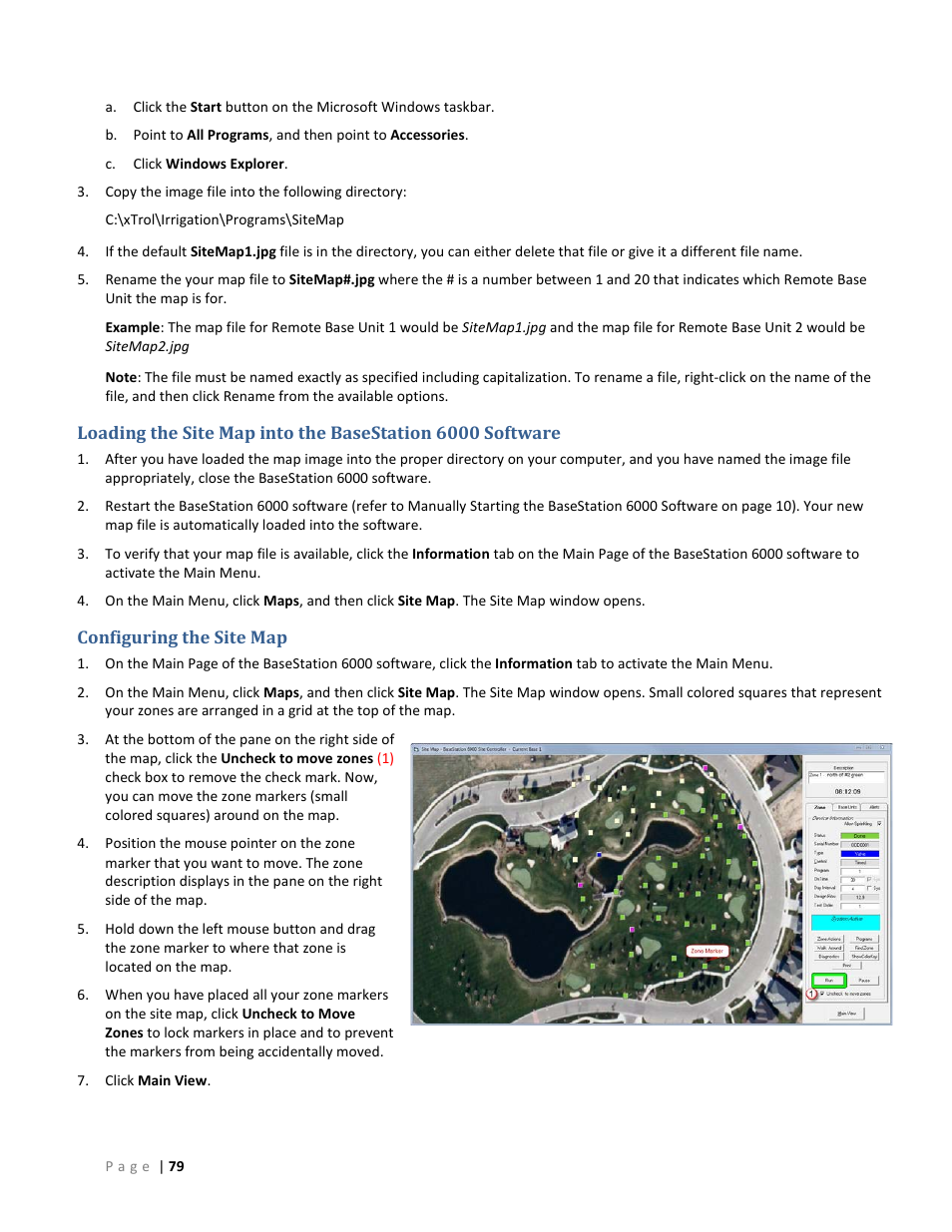 Configuring the site map | Baseline Systems BaseStation 6000 User Manual | Page 87 / 131