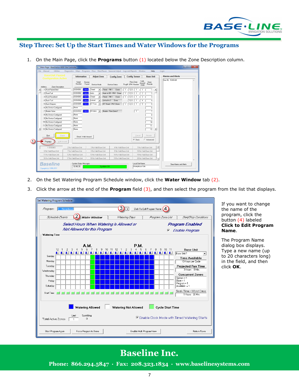 Baseline inc | Baseline Systems BaseStation 6000 User Manual | Page 7 / 11