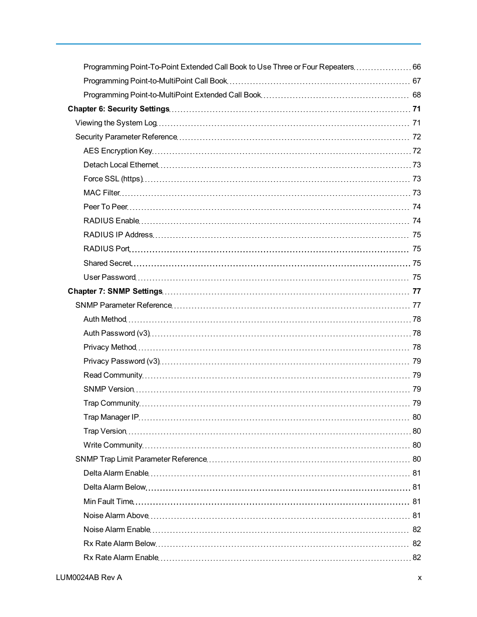 Baseline Systems FreeWave Ethernet Radio User Manual | Page 10 / 160