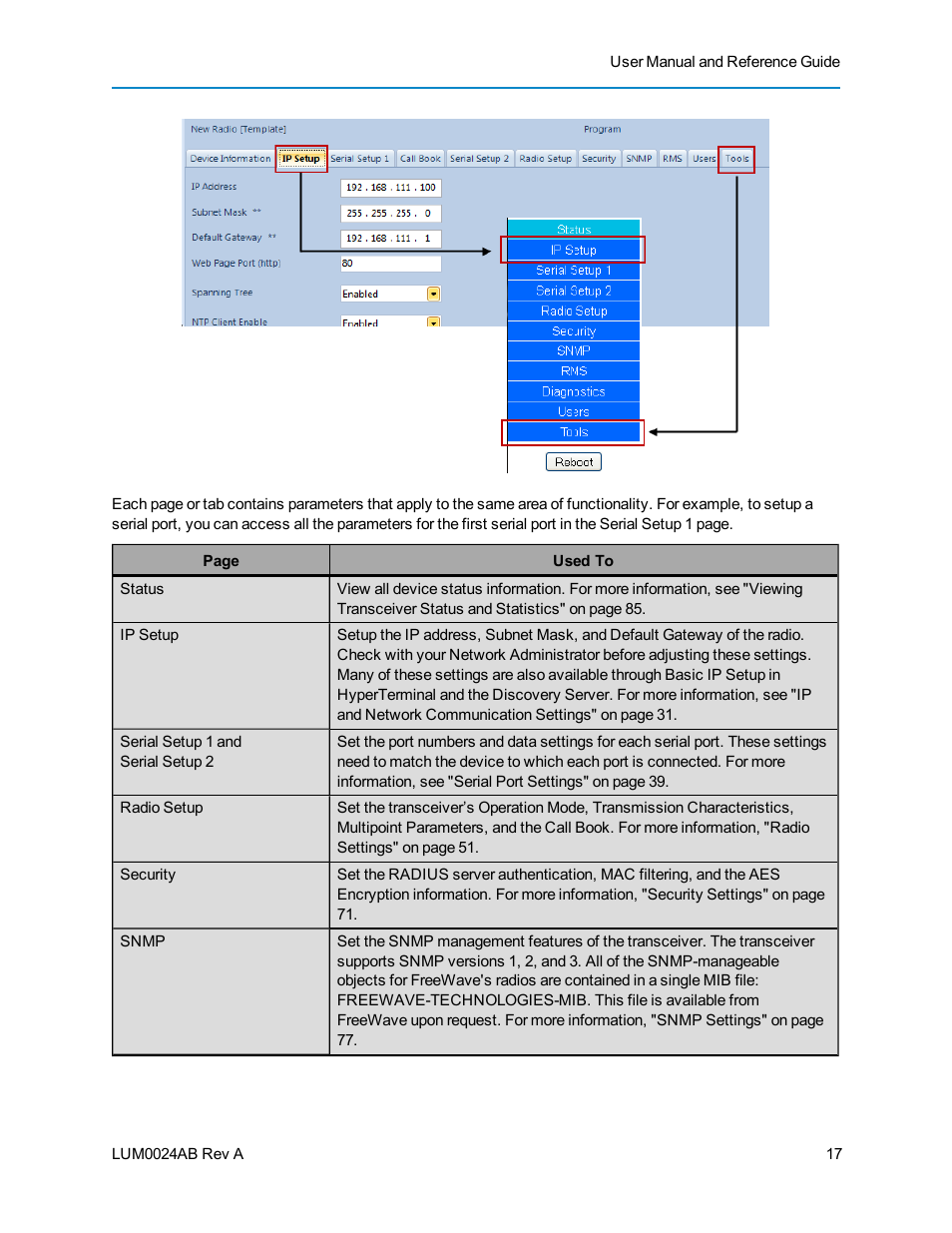 Baseline Systems FreeWave Ethernet Radio User Manual | Page 33 / 160
