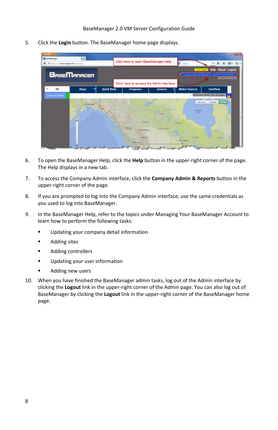 Baseline Systems BaseManager 2.0 VM User Manual | Page 12 / 12