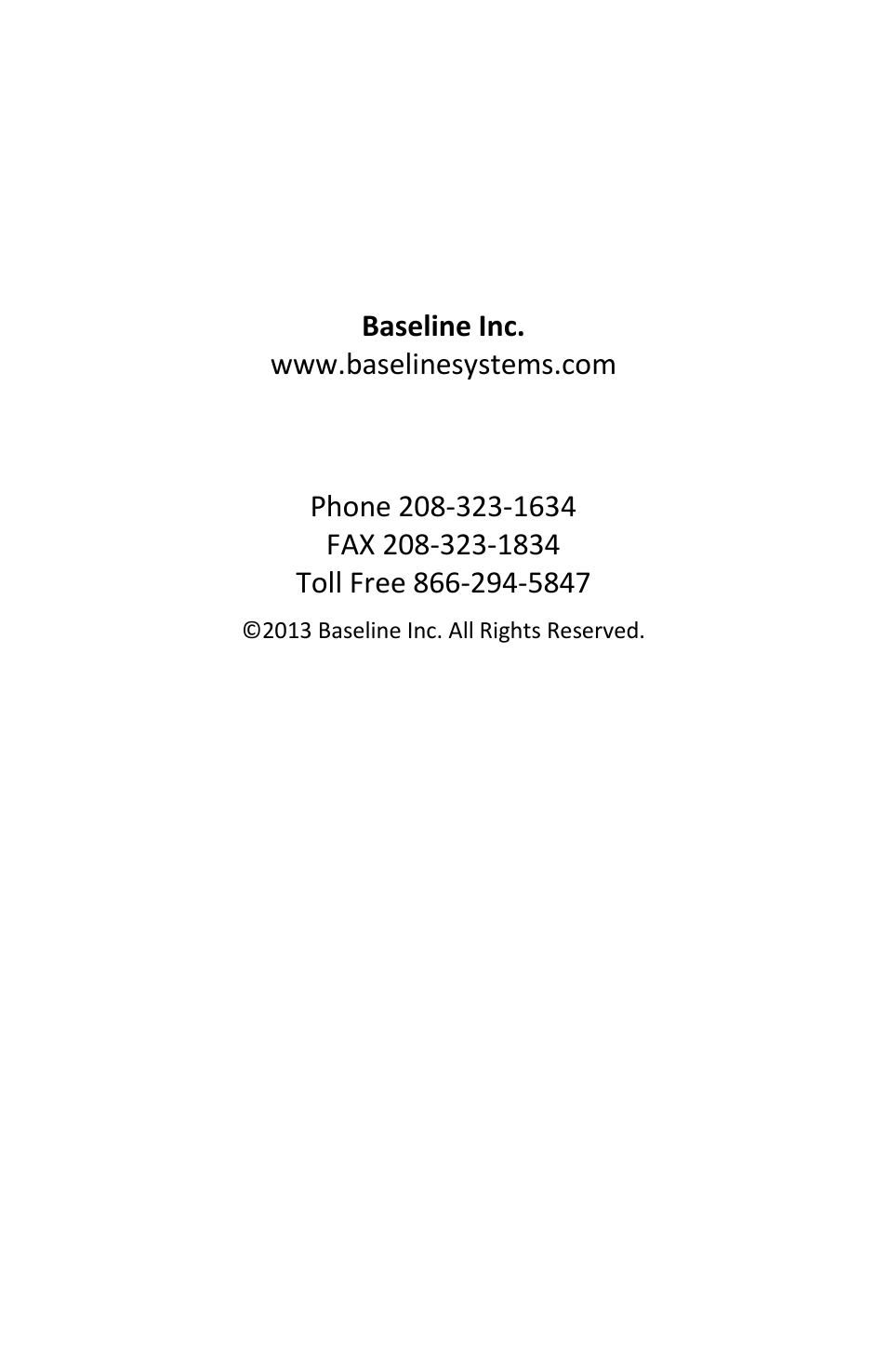 Baseline Systems FlowStation User Manual | Page 2 / 41