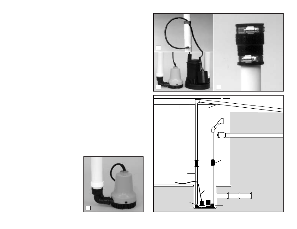 Pump & pipe installation instructions, Diagram a | Basement Watchdog Emergency User Manual | Page 4 / 12