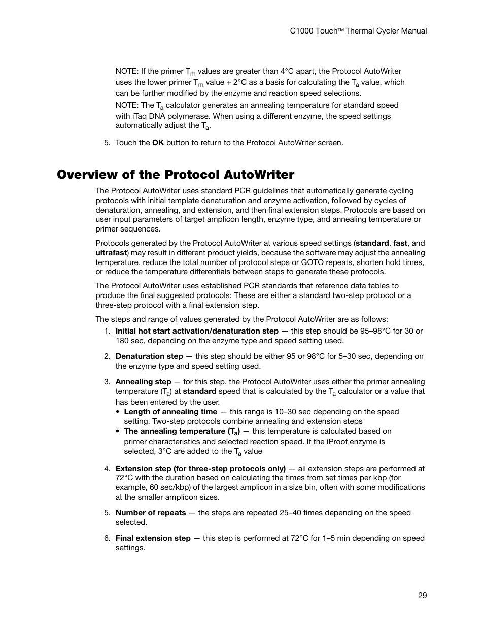 Overview of the protocol autowriter | Bio-Rad C1000 Touch™ Thermal Cycler User Manual | Page 38 / 61