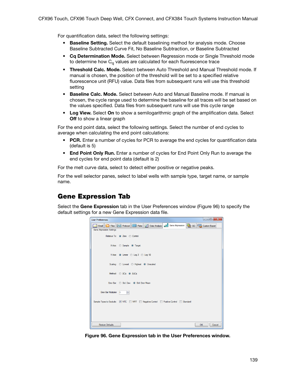 Gene expression tab | Bio-Rad Firmware & Software Updates User Manual | Page 152 / 178