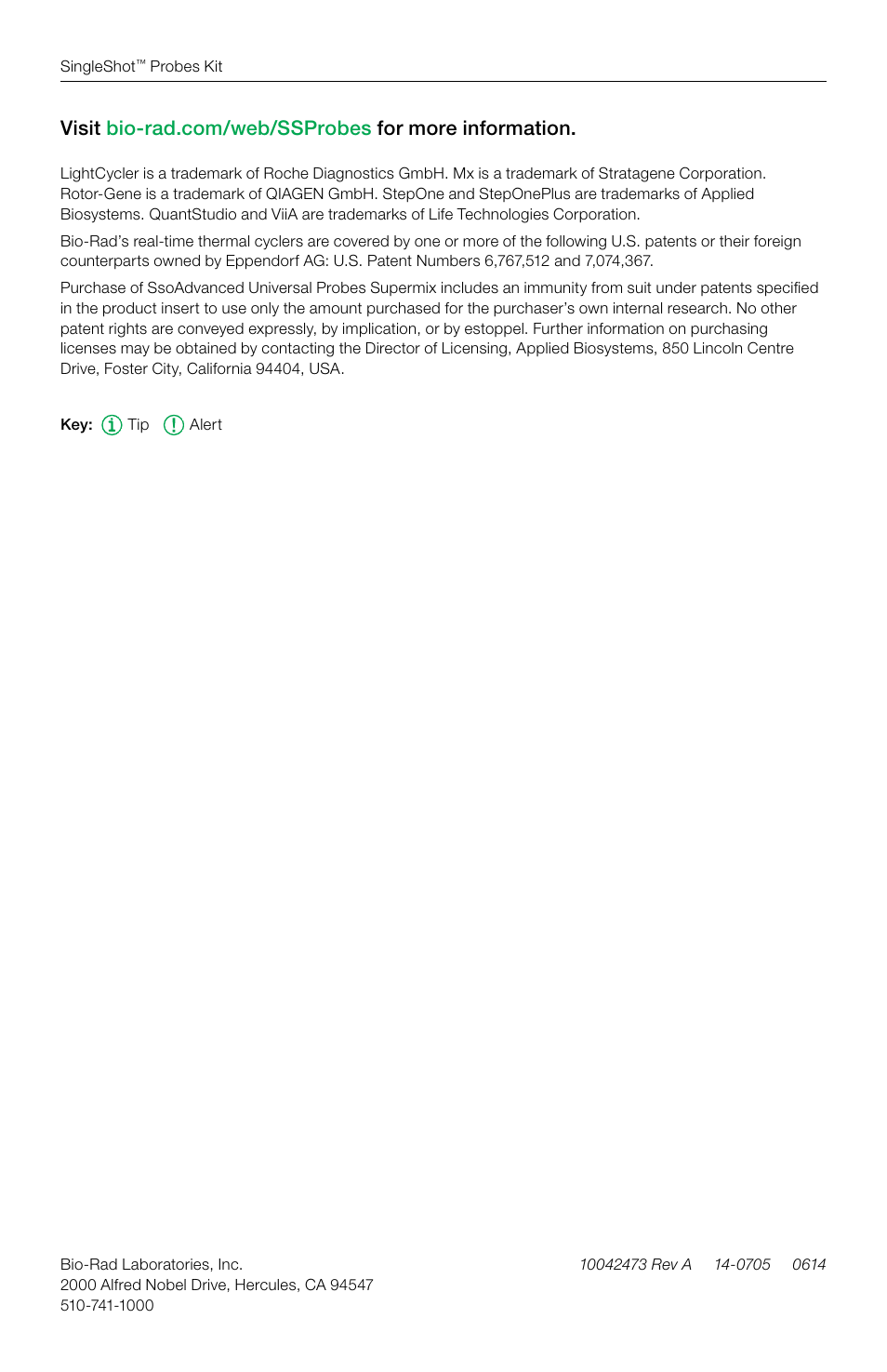 Bio-Rad SingleShot™ Cell Lysis RT-qPCR Kits User Manual | Page 12 / 12
