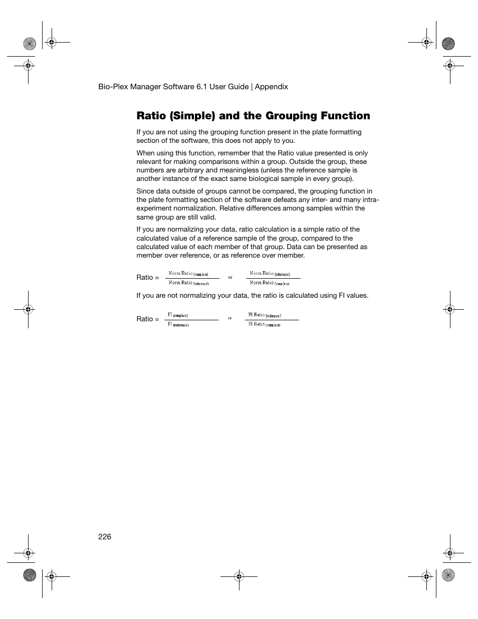 Ratio (simple) and the grouping function | Bio-Rad Bio-Plex Software® Upgrades and Conversions User Manual | Page 238 / 260