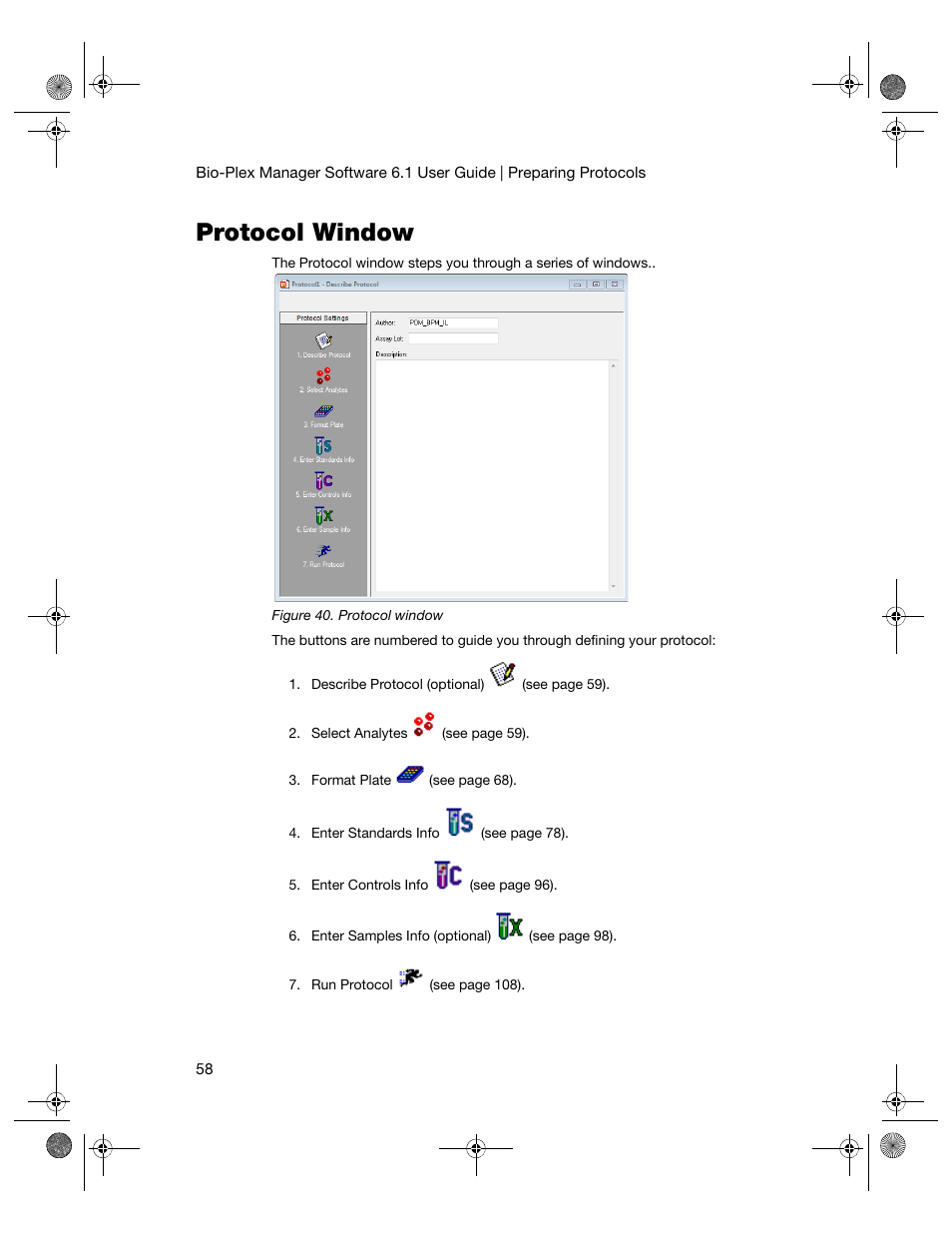 Protocol window | Bio-Rad Bio-Plex Software® Upgrades and Conversions User Manual | Page 70 / 260