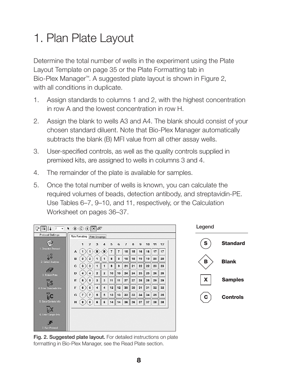 Plan plate layout | Bio-Rad Bio-Plex Pro™ Human Chemokine Assays User Manual | Page 10 / 42