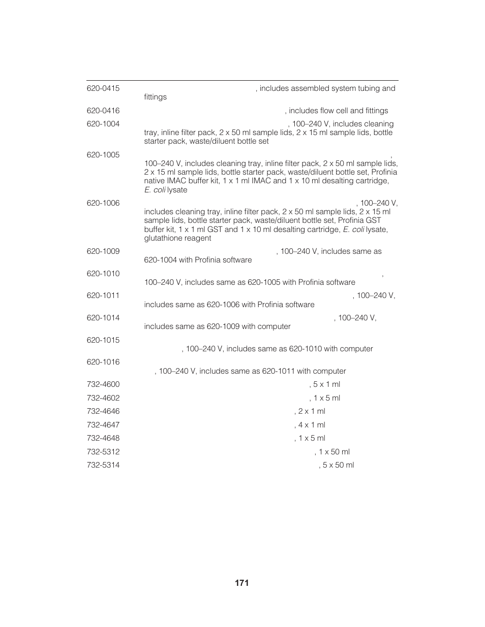 Bio-Rad Profinia™ Protein Purification Instrument User Manual | Page 178 / 224
