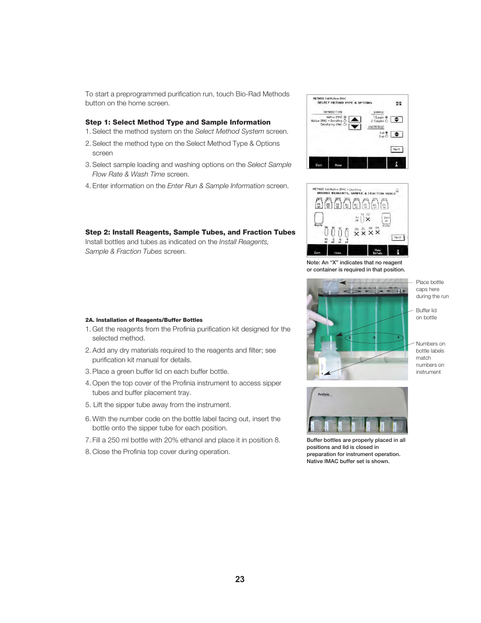 2 profinia, System quick guide | Bio-Rad Profinia™ Protein Purification Instrument User Manual | Page 30 / 224