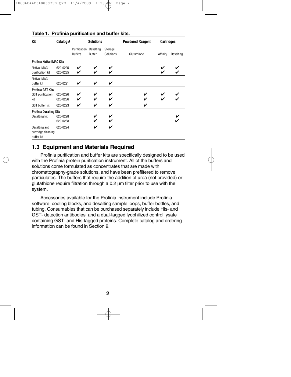 3 equipment and materials required | Bio-Rad Bio-Gel P Polyacrylamide Gel User Manual | Page 4 / 24
